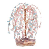 Mookaitedecor Árbol De Cristal De Aguamarina Y Cuarzo Rosa N