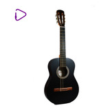 Guitarra Clasica De Estudio Superior 3/4. Serrana Negro Mate