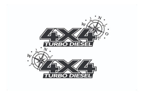 Calcas Sticker Brujula 4x4 Turbo Diesel Camioneta Pick Up