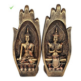 Mão Buda Hindu Oração Namaste Estatua Decorativa Resina 20cm