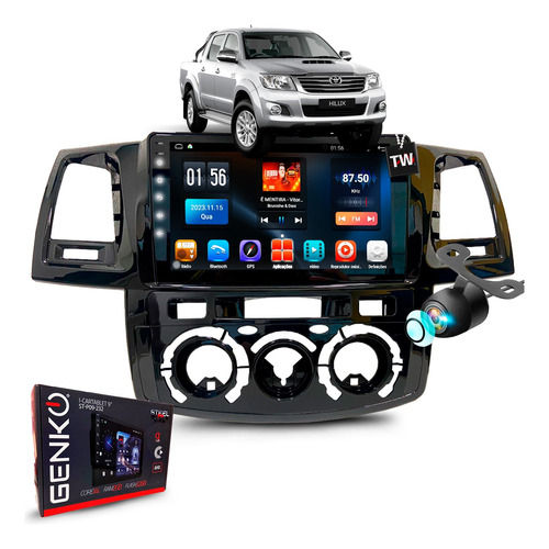 Multimídia Hilux Sw4 2006 Á 2015 Android + Encostos Cabeça