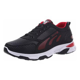 Tenis De Correr Impermeables De Cuero Negro Para Hombre