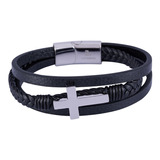 Pulseras Hombre, Brazalete Acero Inoxidable, S Luckman Color Plata Diámetro 11 Cm