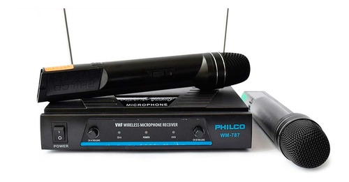 Set 2 Microfonos Inalambricos Philco Wm-787 Vhf