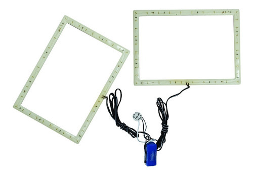 Juego Arillo Automotriz Led Unidad Rectangular Blanca