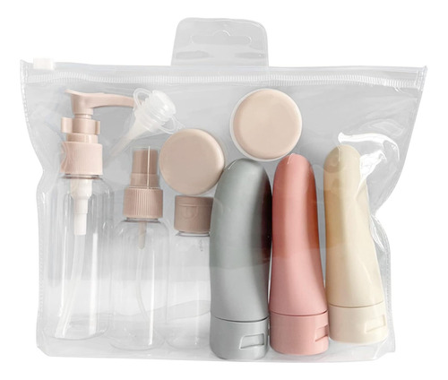 11 Pcs Botellas De Viaje Mujer, Kit Viajero, Contenedores