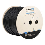 Cable Ftp Con Mensajero De Acero De 305 M Cat6+ Negro