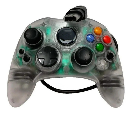 2 Controles Para Xbox Clásico Transparentes Cable Largo 3mts