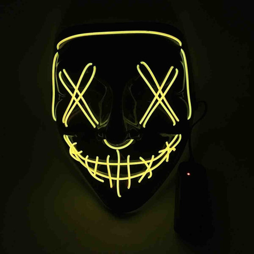 Máscara Led Cosplay Halloween Diferentes Fases Máscara Neon