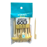 Espeto De Bambu Natural Golf P/ Hamburguer 9cm - 1000 Unid