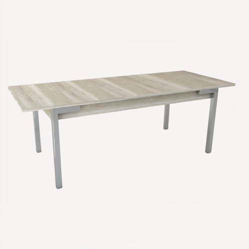 Mesa Comedor Extensible Madera 1,40 Patas Cromo Helsinki