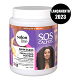 Creme Para Pentear Super Óleos Sos Cachos Salon Line 1kg