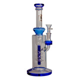 Bong De Vidro Abduzido Gold Line Grande Diamond Azul 