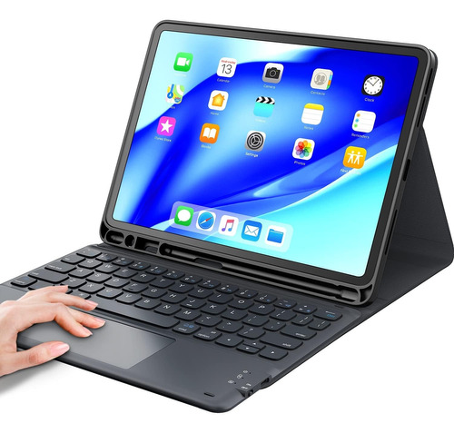 Funda Con Teclado Español + Touchpad Para iPad Air 4 10.9 