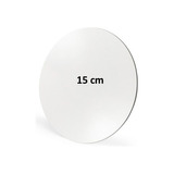 20 Cake Boards 15cm Mdf Branco 3mm Tabuleiro Base P/ Bolo