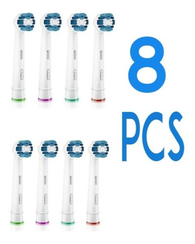 Refil Compatível Escova Elétrica Oral B Braun Kit 8 Promoção