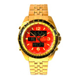 Relógio Citizen Promaster Wingman Vi Jq8003-51w / Tz10075v Cor Da Correia Dourado Cor Do Bisel Dourado Cor Do Fundo Vermelho