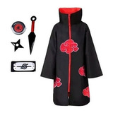 Kit De Capa Akatsuki+kunai+bandana Shuriken - Naruto Itachi