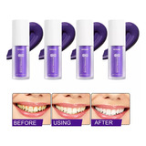 4 Piezas De Blanqueador De Dientes Morado, Crema Smile-ease