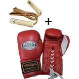 Un Par Guantes Box Piel 8oz Machuka Con Cuerda De Salto Piel