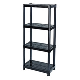 Italhome Rack Chico De Plástico Con 4 Niveles Color Negro