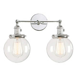 Permo Vintage, Luces De Pared De 2 Luces Antiguas E Industri