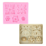 Molde Silicona Fondant Flor Rosa Adorno Arabesco Repostería