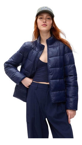 Parka Mujer Gap Puffer Azul Marino