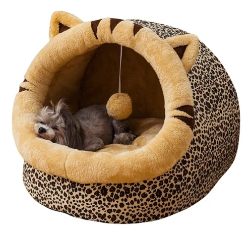 Casa Cama Igloo Felpa Suave Para Mascotas Perros Y Gatos M 