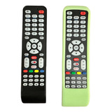 Control Letras Azules Compatible Con Jvc Smart Tv Mas Funda