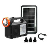 Planta Solar Kit Led Radio Mp3 Cargador Celu Usb Recargable 