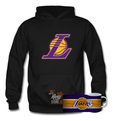 Poleron + Taza, Los Angeles Lakers Logo L, Basketball, Nba / The King Store