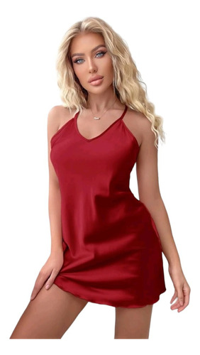 Vestido De Noche Sexy Premium Descanso D Dormir Satin Dama