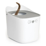 Baño Cerrado Litera Gato Apertura Superior Pixi Box Catit Color Blanco/gris #44081