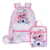 Zcc Conjunto De Mochila Escolar Infantil De Primaria Stitch