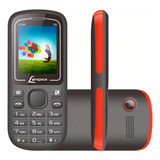 Celular Para Idoso Dual Sim 32mb Radio Fm Cor Preto/vermelho