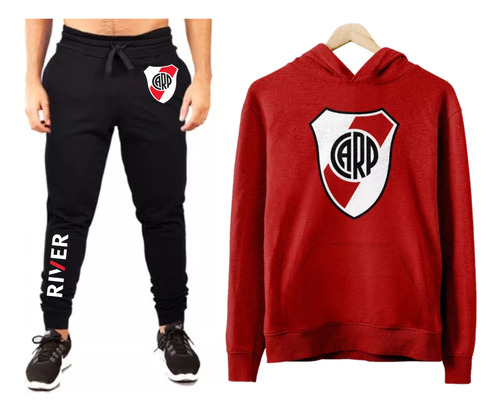 Conjunto Buzo Y Pantalón Jogging Con Friza - Logos - Id_17