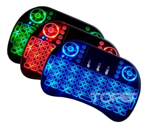 Mini Teclado Tv Smart Sem Fio Wireless Iluminado Luz Led