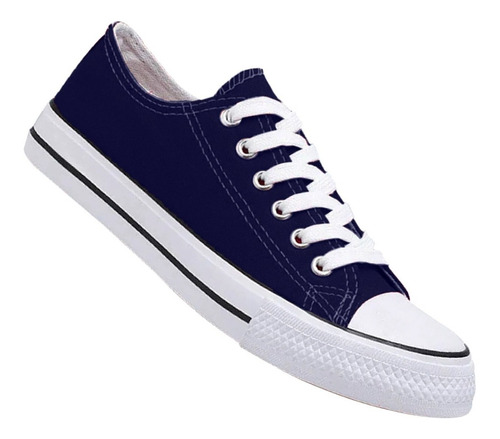 Zapatilla Urbana De lona unisex Casual Azul 7092