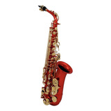Roy Benson As-202r Saxofón Alto Rojo Laqueado Latón F# Agudo