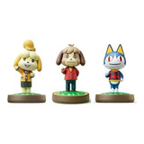Paquete 3 Figuras Amiibo Animal Crossing Agranel Nuevo Wii U