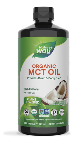 Aceite Mct Organico De Coco Premium Fuente Pura 887 Ml