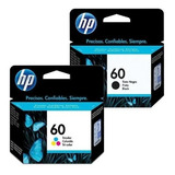 Kit De Cartucho 60 Preto + 60 Color Hp Original Novo