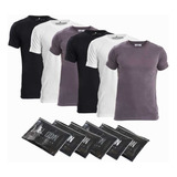 Pack X6 Remeras Basicas Slim Fit Algodon Esmerilado El Don