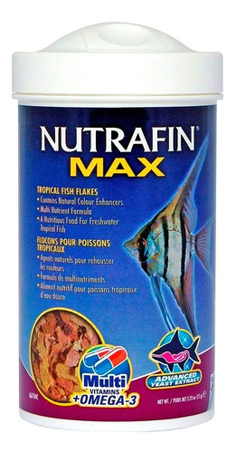 Alimento Peces Tropicales Escamas Nutrafin Max Flakes 77g 