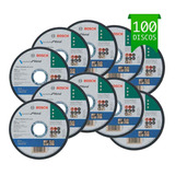 Combo 100 Discos Abrasivos Corte Ideal Metal 4 1/2 In Bosch Color Gris
