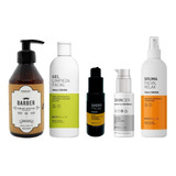 Kit Para Ellos Gel Afeitar+gel Facial+bruma+iluminador+skin 