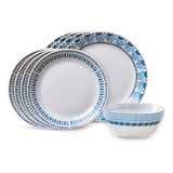 Corelle Everyday Expressions - Juego De Vajilla De 12 Piezas