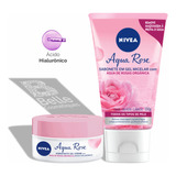 Nivea Aqua Rose Creme Hidratante 50ml E Sabonete Em Gel 150g