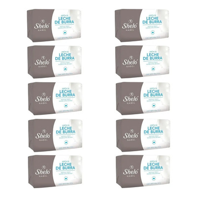 Pack Jabón Leche De Burra Sheló Nabel Hidratante Rostro Y Cuerpo 10 X 1kg